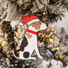 Load image into Gallery viewer, Jack Russell dog Christmas tree ornament
