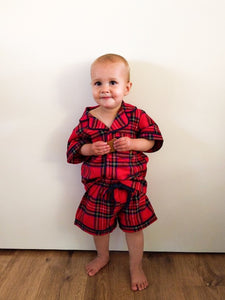 Baby family matching summer tartan pyjamas