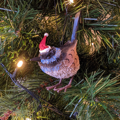 Bell Blue wren Christmas tree ornament