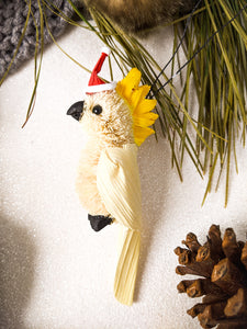 Cockatoo christmas tree ornament