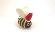 Load image into Gallery viewer, Felt bee Christmas tree decoration
