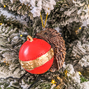 Australian echidna christmas decoration