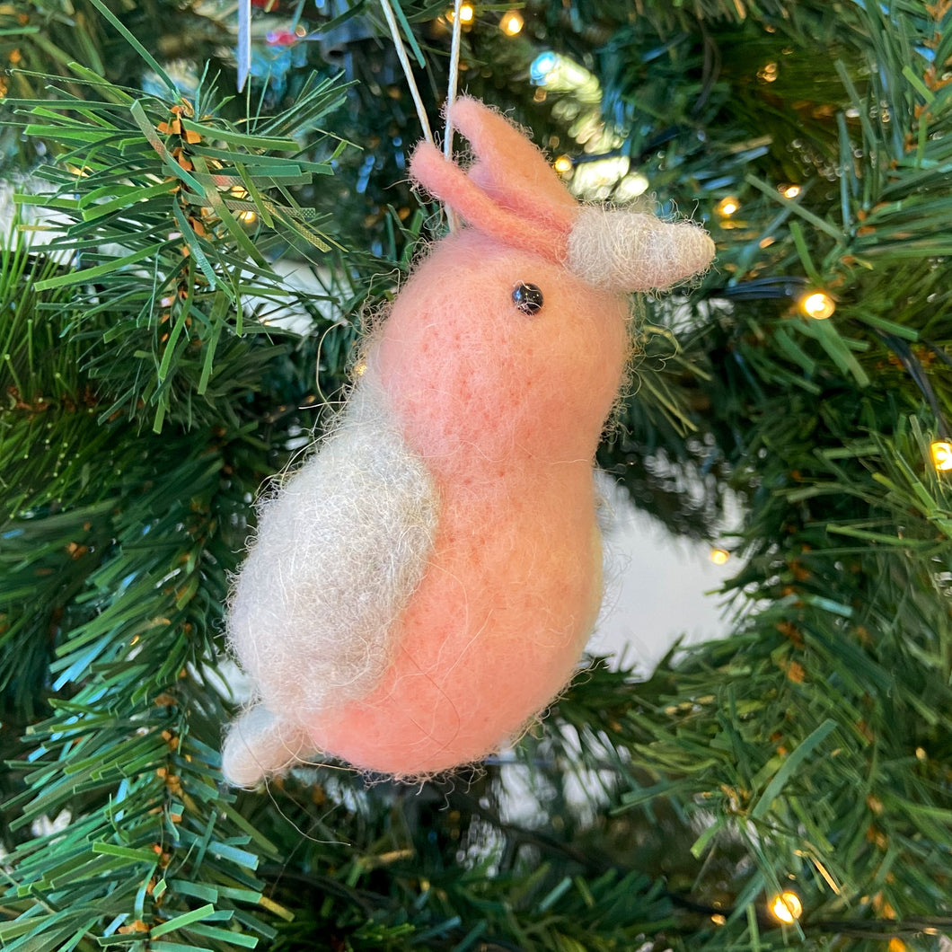 Felt Galah hanging decoration