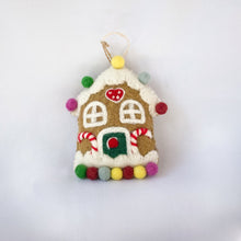 Load image into Gallery viewer, Felt christmas gingerbread house decoration
