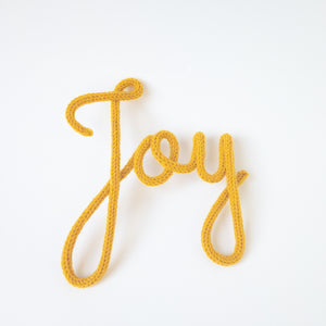 Joy tree topper mustard yellow