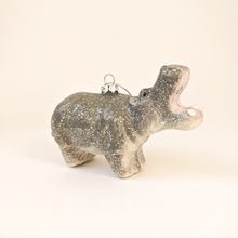 Load image into Gallery viewer, kitsch hippo christmas ornament
