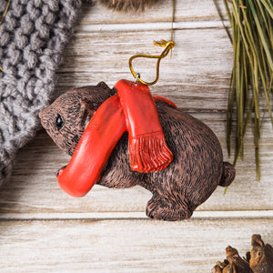 wombat christmas tree ornament