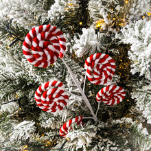 Load image into Gallery viewer, Five candy stripe sweets pick decoration - Joy Homewares
