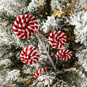 Five candy stripe sweets pick decoration - Joy Homewares
