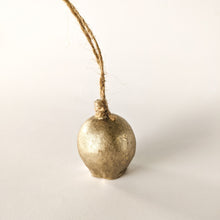 Load image into Gallery viewer, Golden hanging gumnut bauble decoration
