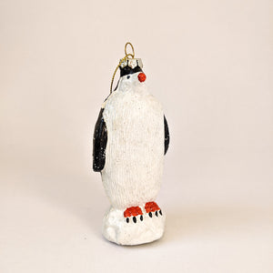 Glitter penguin christmas tree ornament