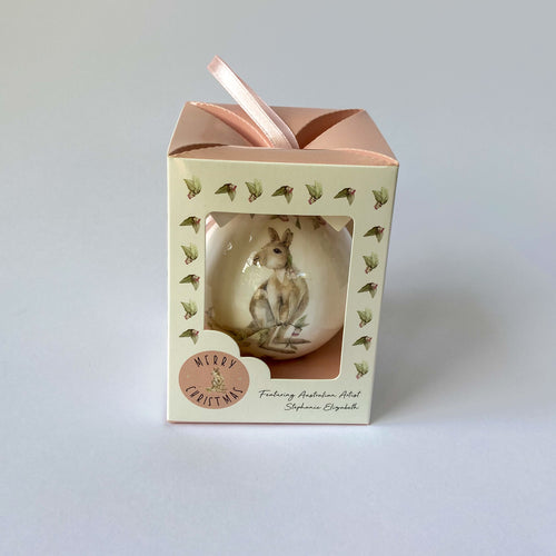 Kangaroo pink bauble gift box 