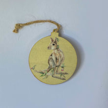 Load image into Gallery viewer, Stephanie Elizabeth art kangaroo wooden decoration
