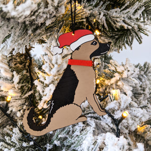 German Shepherd dog Christmas tree ornament
