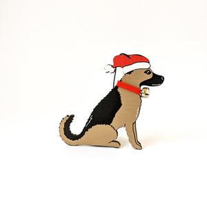German Shepherd dog Christmas tree decoration