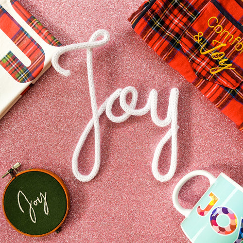 Joy handmade christmas decoration 