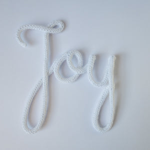 White Joy tree topper decoration