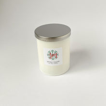 Load image into Gallery viewer, Winter hearth candle in white jar
