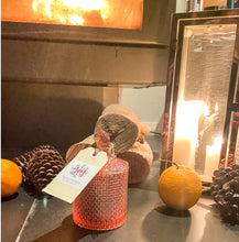 Load image into Gallery viewer, Winter Hearth Candle - Rose Gold Tear Drop Jar - Joy Homewares
