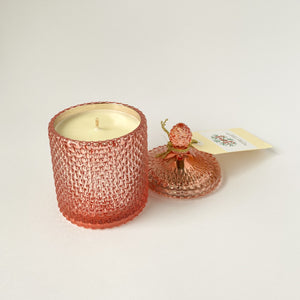 Winter Hearth Candle - Rose Gold Tear Drop Jar - Joy Homewares