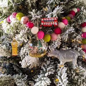 sparkle hippo christmas tree decoration