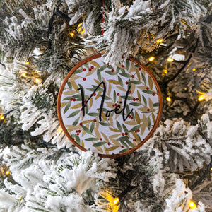 christmas fabric needlepoint decoration