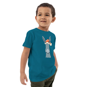 Dancer the Christmas donkey organic cotton kids t-shirt - Joy Homewares