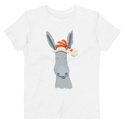 Dancer the Christmas donkey organic cotton kids t-shirt - Joy Homewares