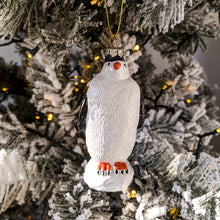Load image into Gallery viewer, Glittery penguin christmas tree decoration
