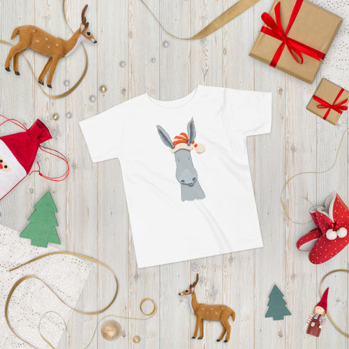 Dancer the Donkey toddler short-sleeved Christmas t-shirt - Joy Homewares